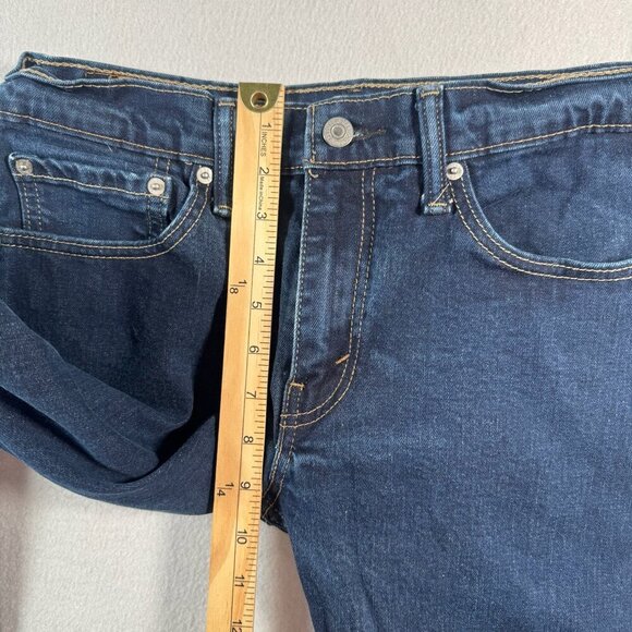 Levis Jeans Mens 31 Blue 511 Slim Straight Mid Rise Dark Wash Stretch - Picture 8 of 13